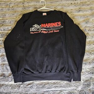 Anvil Men's Black and Grey Sweatshirt